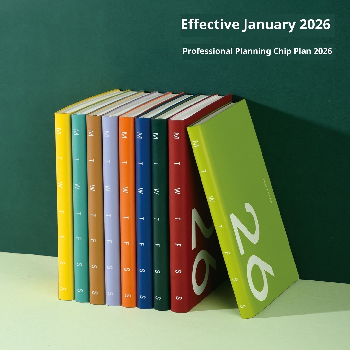 A5 Weekly Schedule Book – Two-Page-Per-Week Leather Planner Notebook (8 Colors) - Vision board shop