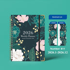 2026 English A5 Coil Diary – Spiral Planner Notebook for Daily & Monthly Scheduling - Vision board shop