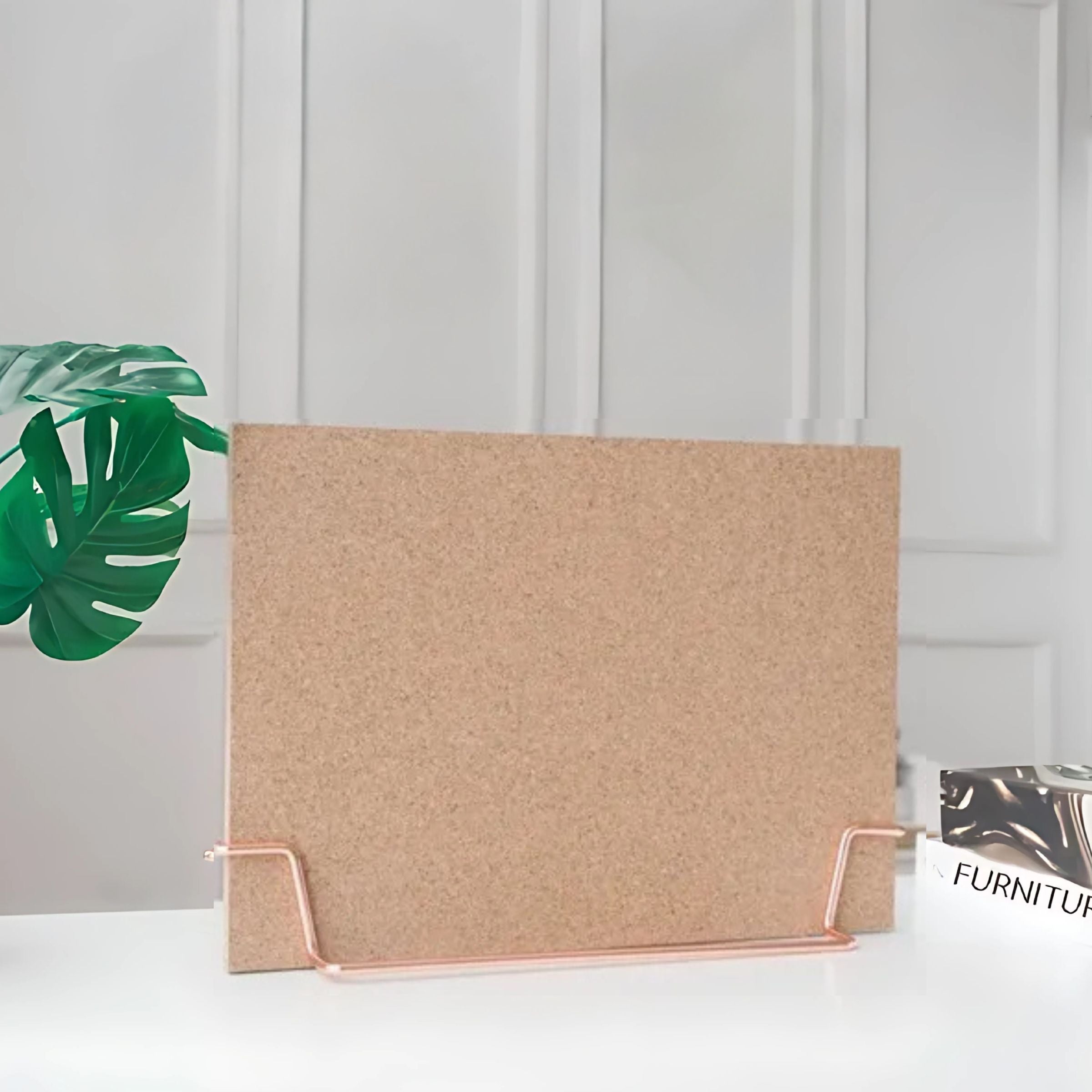 Creative Desktop Corkboard – Rose Gold Office Memo & Message Board Stand - Vision board shop