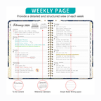 2026 English A5 Coil Diary – Spiral Planner Notebook for Daily & Monthly Scheduling - Vision board shop