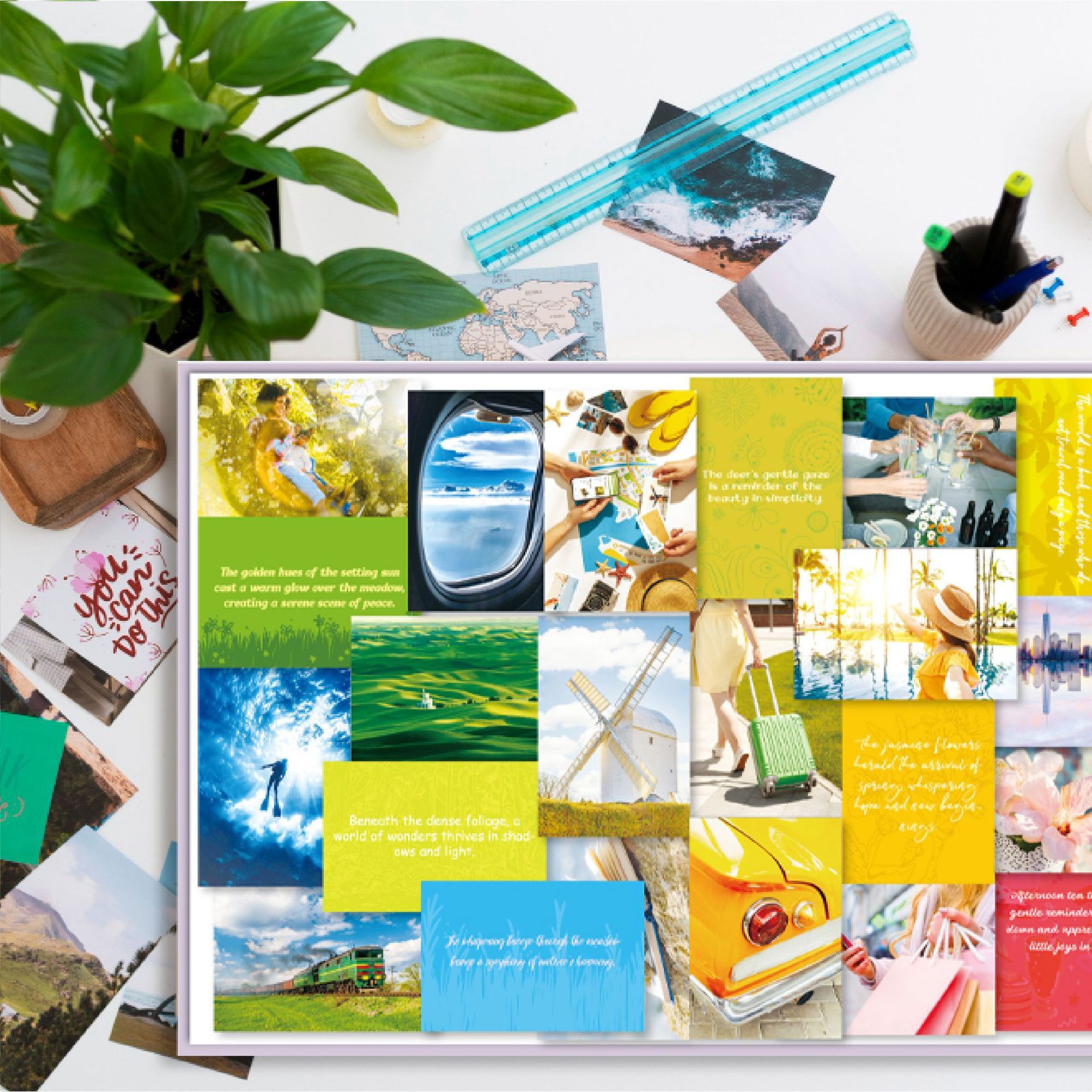 Inspirational Dream Cut Letter Sticker Vision Board Book Suit