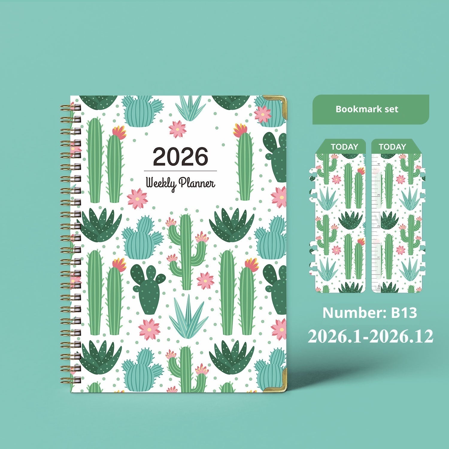 2026 English A5 Coil Diary – Spiral Planner Notebook for Daily & Monthly Scheduling - Vision board shop