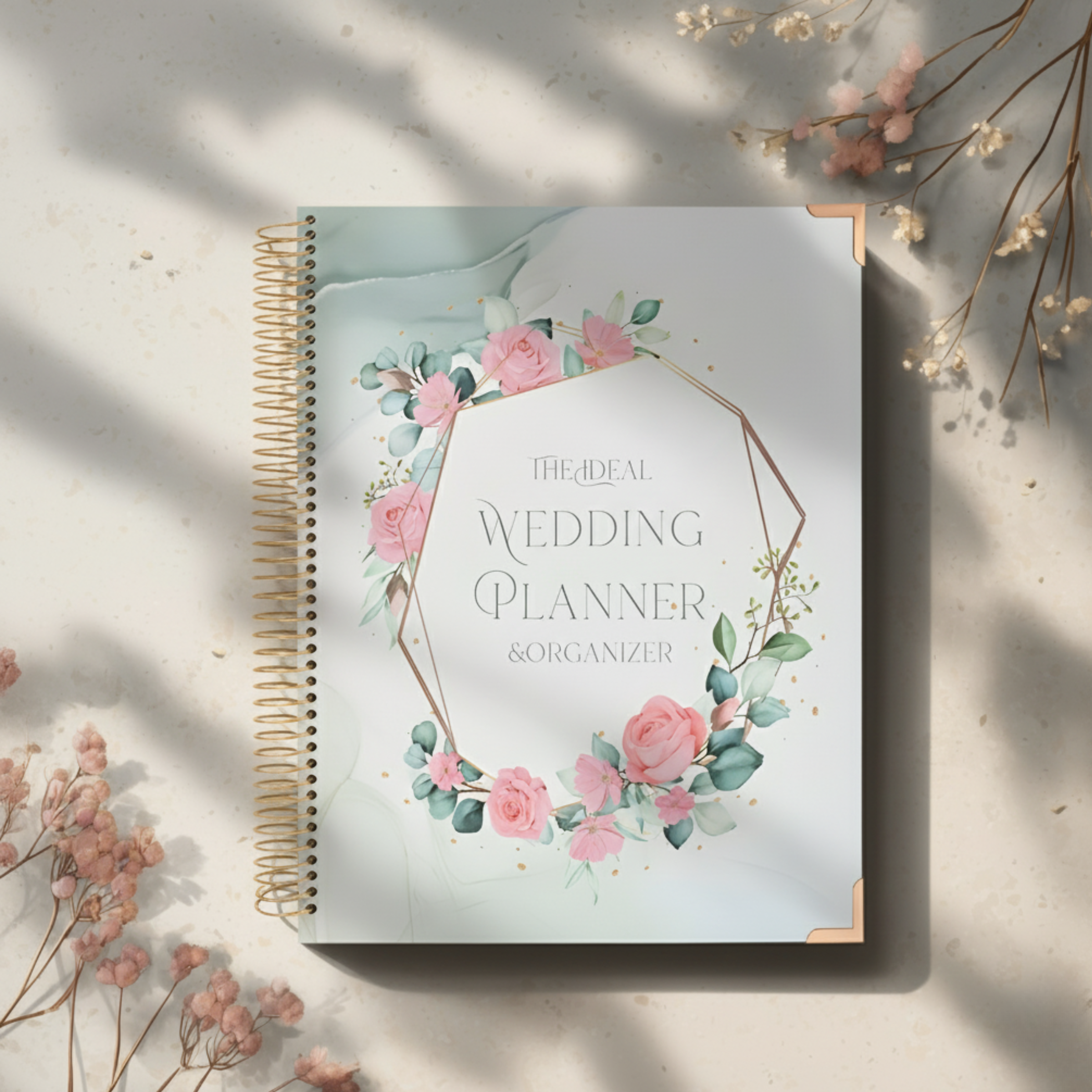Tulip Wedding Planner Notebook – Elegant Engagement Planning Book (290×230mm) - Vision board shop